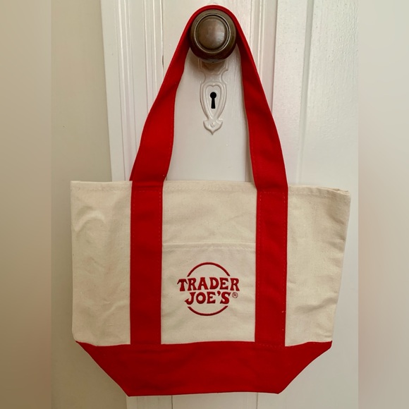 Trader Joe’s mini tote red - Picture 2 of 2